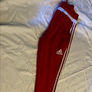 Adidas Red Skinny Tiro Trackpants